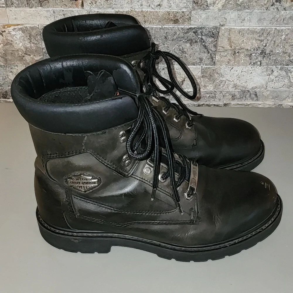 Harley-Davidson Men's Black Leather Boots